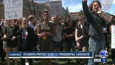 CU Boulder students protest sole presidential finalist, call for more transparency from regents