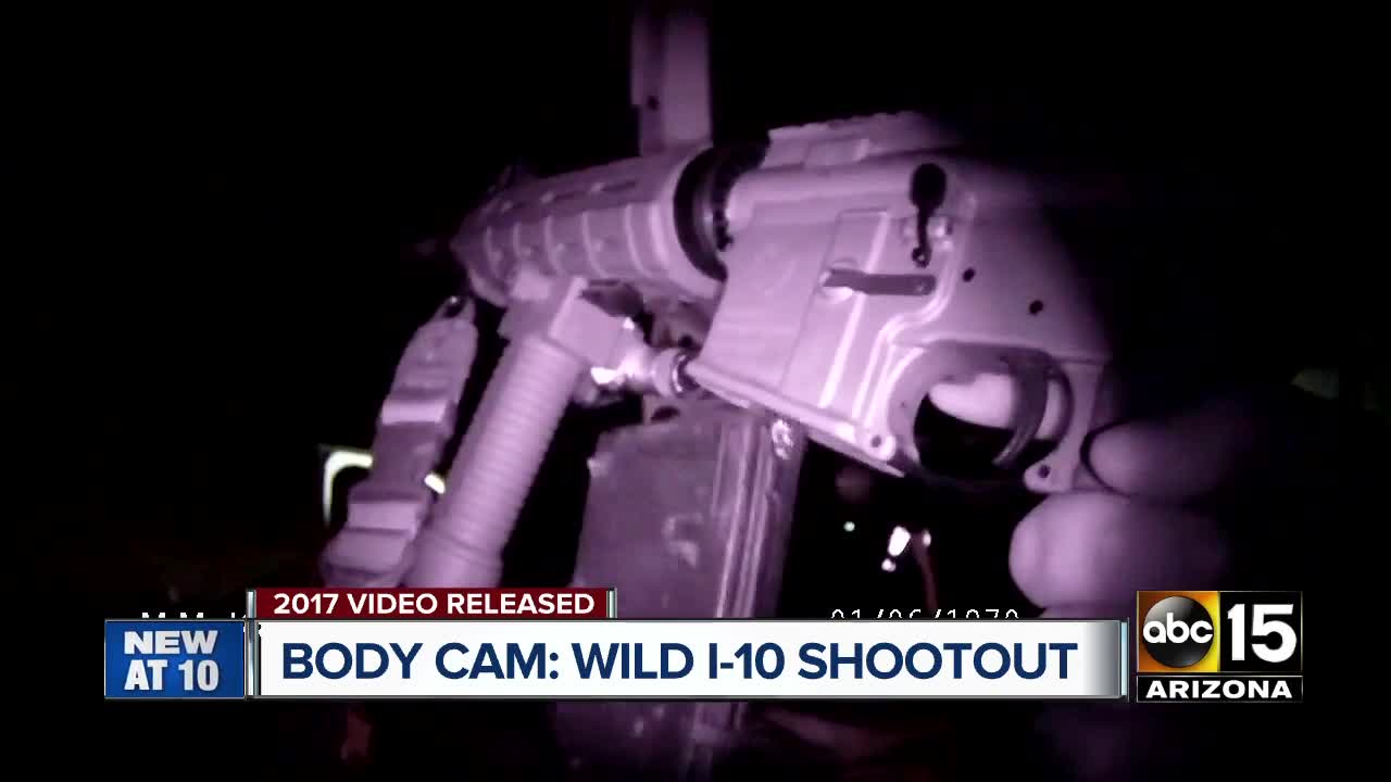 Body cam video of wild I-10 shootout released