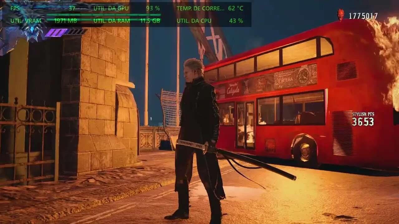 Gameplay DEVIL MAY CRY 5 com VERGIL no notebook LENOVO IDEAPAD 3 AMD Ryzen 5500U Radeon Vega 7 20GB