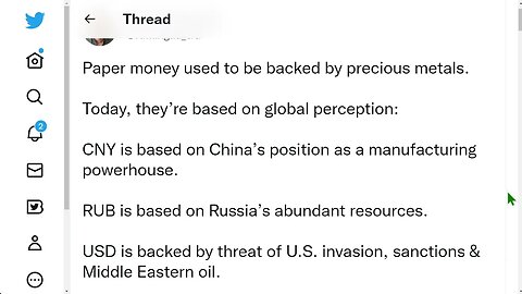 🟨 過去，紙幣是由貴金屬支持的