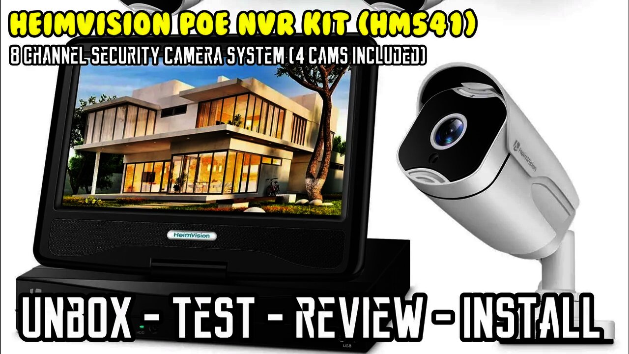 **UPDATE** BROKEN! Easy Security 4 Camera (8) System. HeimVision Plug n Play POE NVR Kit (HM541)