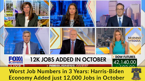 Worst Job Numbers in 3 Years: Harris-Biden Economy Added just 12,000 Jobs in October