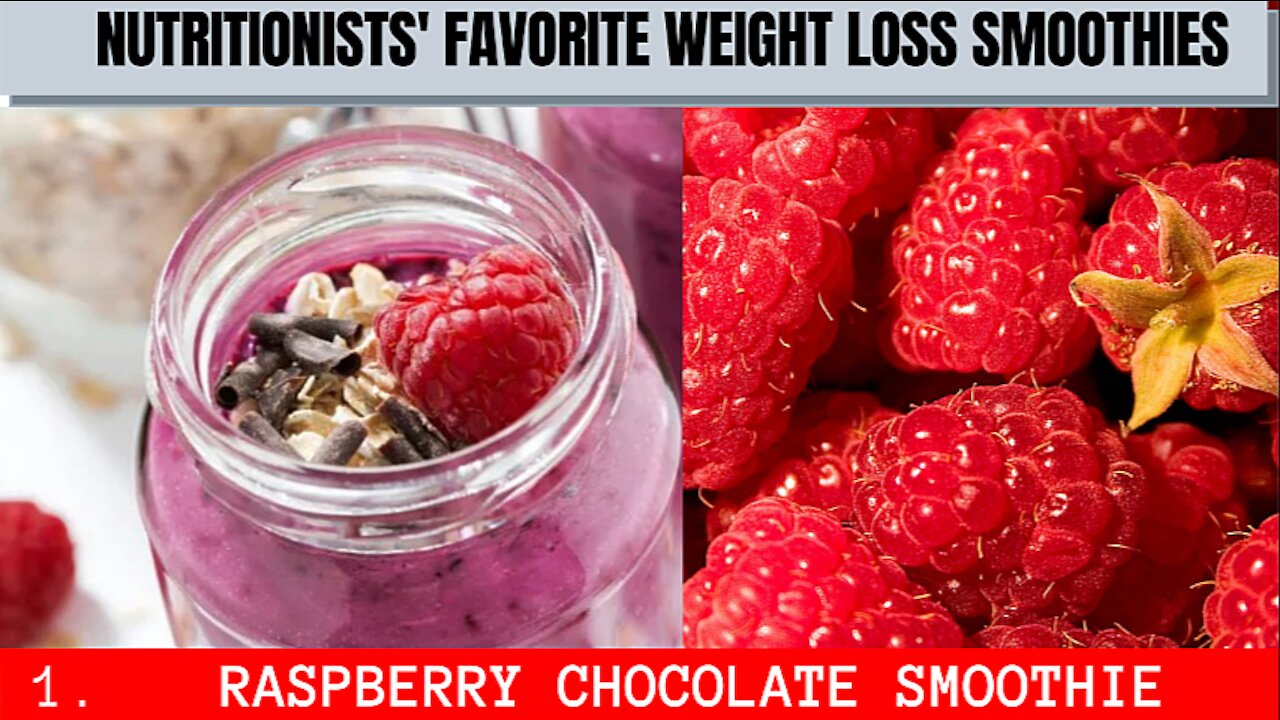 Nutritionists' Favorite Weight Loss Smoothies - Raspberry Chocolate Smoothie (1) #shorts