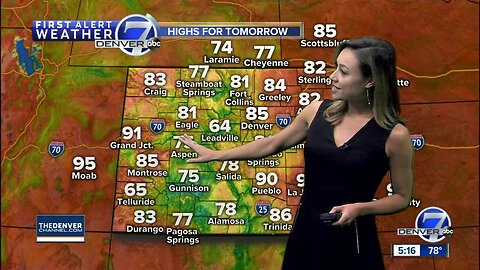 Sunday evening forecast