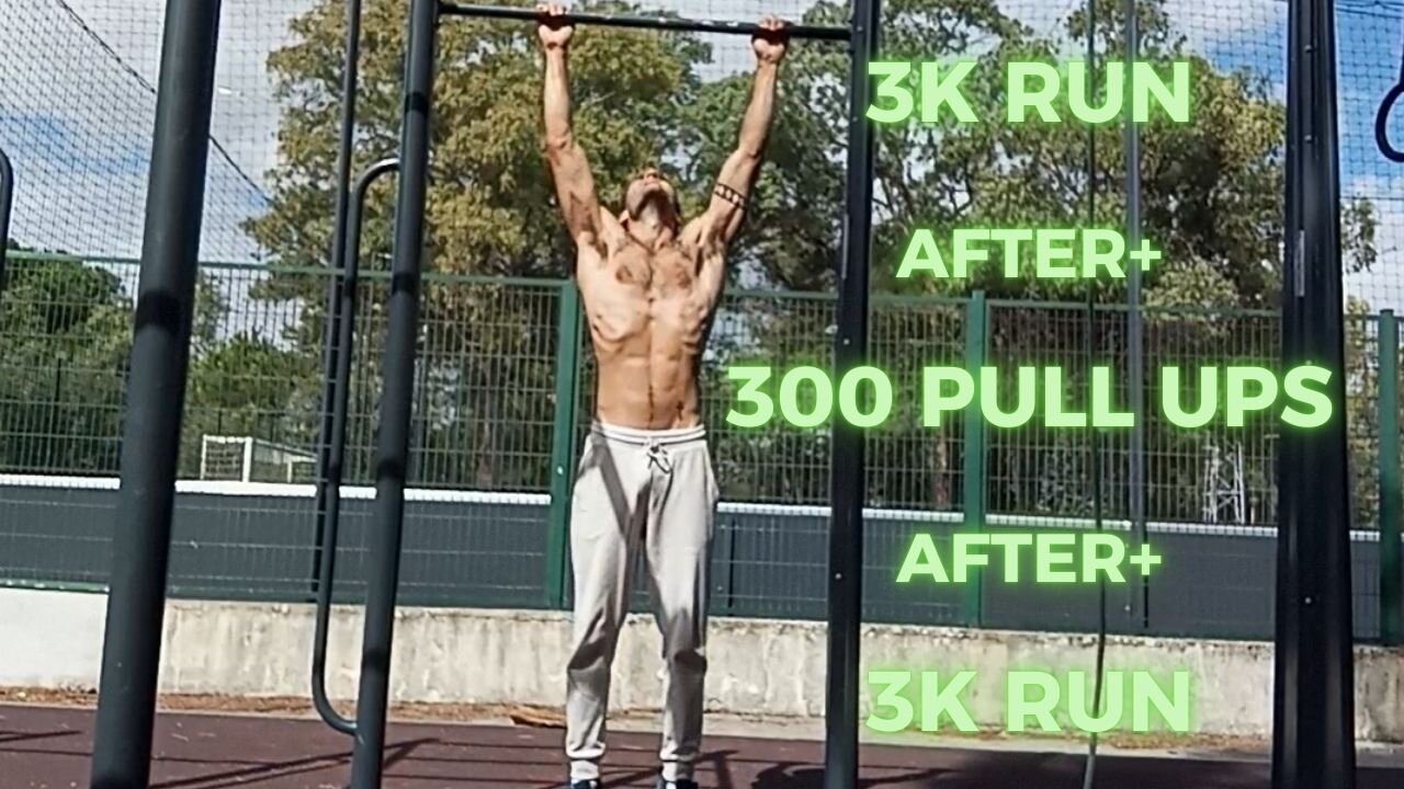 300 Pull Ups After 3K Run on SORE Legs