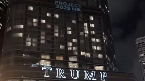 The DNC Projects "Project 2025 HQ" On Trump Tower