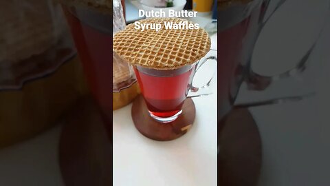 Dutch Style Butter Syrup Waffles #netherlands #snack #waffle #mukbang