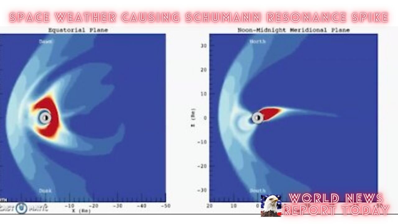 Space Weather Causing Schumann Resonance Spike