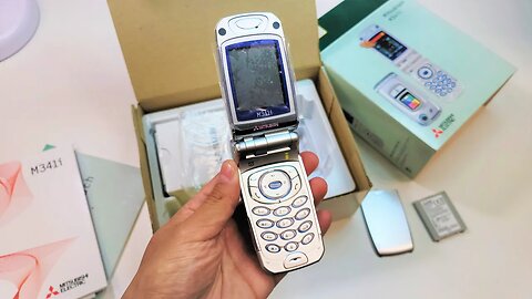 Mitsubishi M341i Rare Vintage Cell Phone Unboxing Review 2023 - Great Collector's Piece