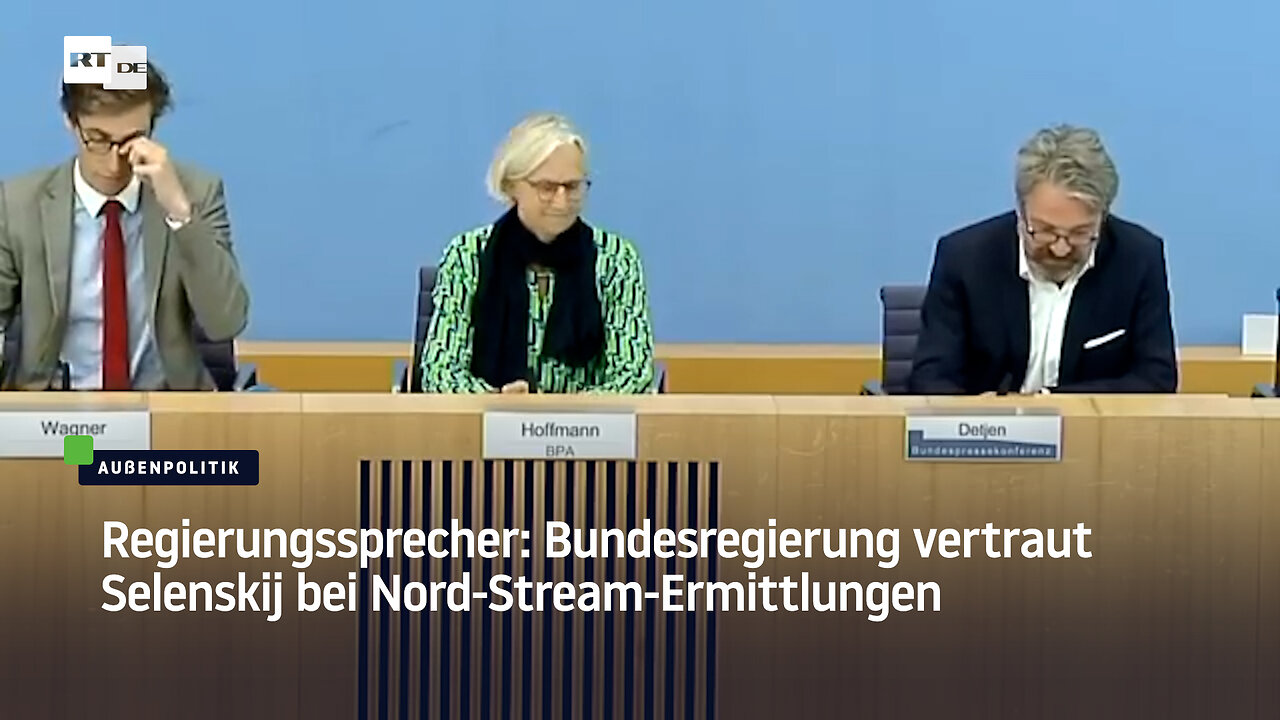 Regierungssprecher: Bundesregierung vertraut Selenskij bei Nord-Stream-Ermittlungen