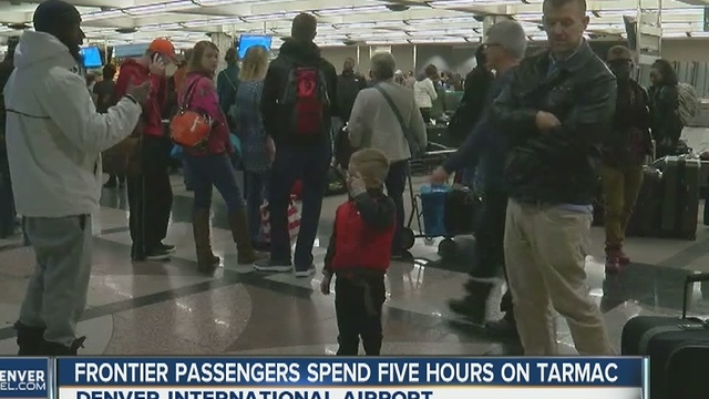 Frontier passengers spend five hours on tarmac
