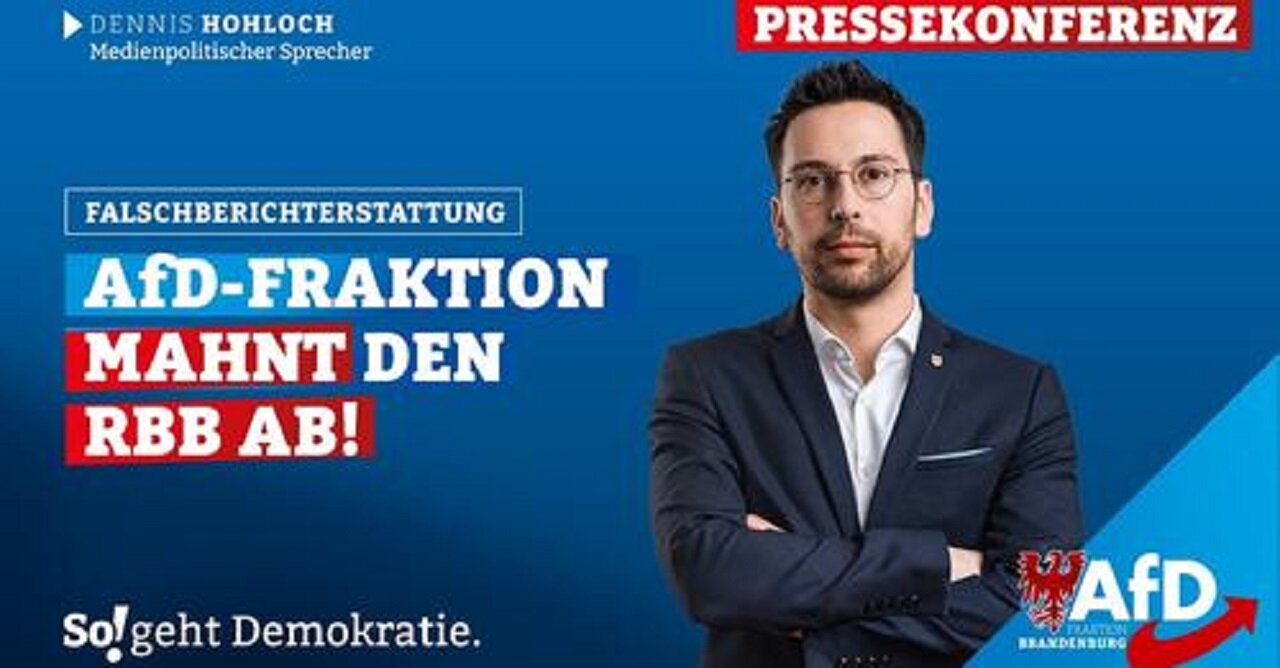 📺 Falschberichterstattung: AfD-Fraktion mahnt den rbb ab!