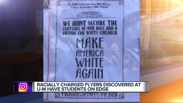 Racist flyers found on University of Michigan campus in Ann Arbor