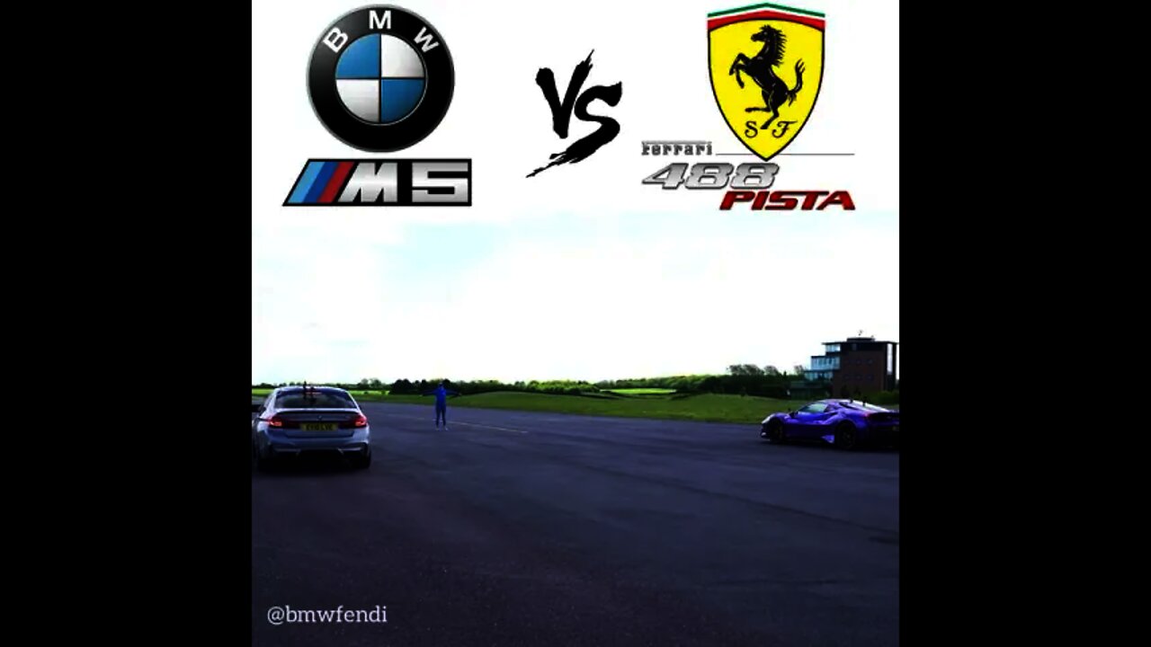 Drag racing: BMW M5 F90 vs. Ferrari 488 Pista