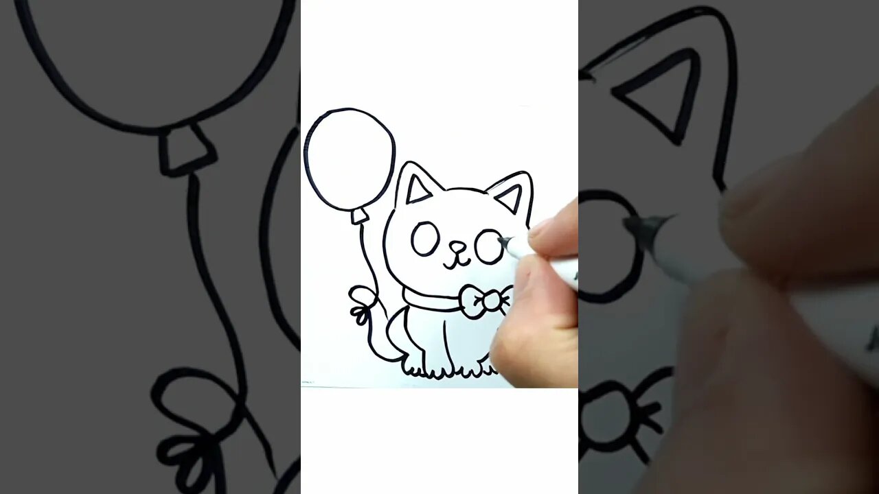 How to Draw and Paint Kawaii Kitten