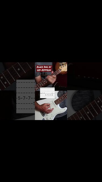 Black Dog by Led zeppelin guitar riff with tabs #shorts