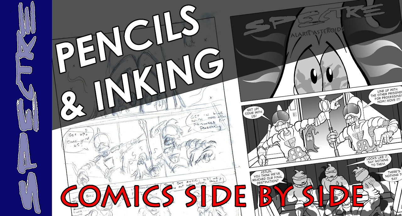 Comic Juxtaposition – Side by Side Pencils to Inks