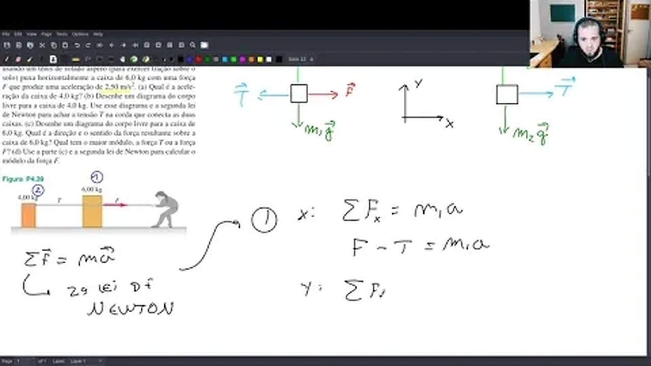 Resolução de problema: Young & Freedmann 4.39