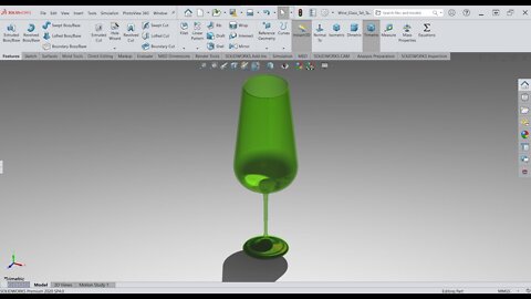 SolidWorks: Creating a Champaign / Wine Glass using Planes, Circles, Lofts & Fillets