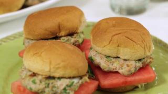 Red, White, & Blue Cheese Sliders with Watermelon