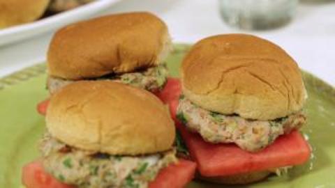 Red, White, & Blue Cheese Sliders with Watermelon