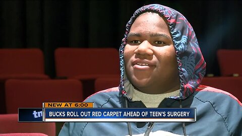 Bucks roll out read carpet ahead of teen's surgery