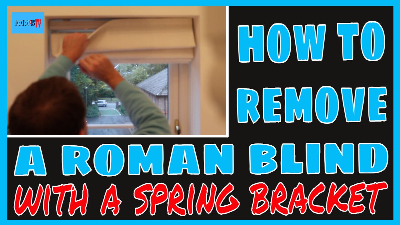 How to remove a roman blind, with a spring bracket.