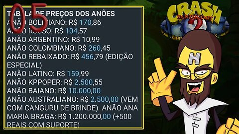 NOVA TABELA DE ANÕES - Crash Bandicoot 2 #05