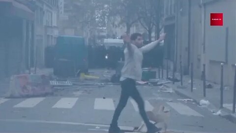 PKK Kurdish supporters and Antifa clash with police in Paris, France