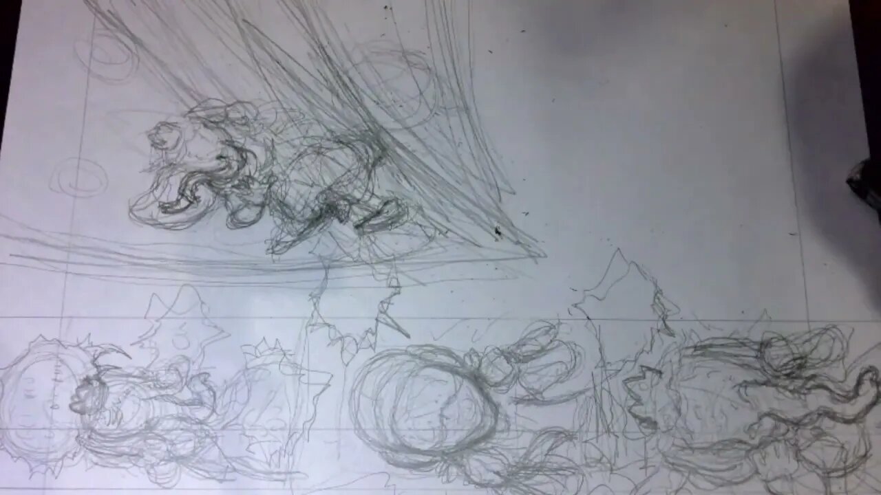 Timelapse: Pencil art for page 119