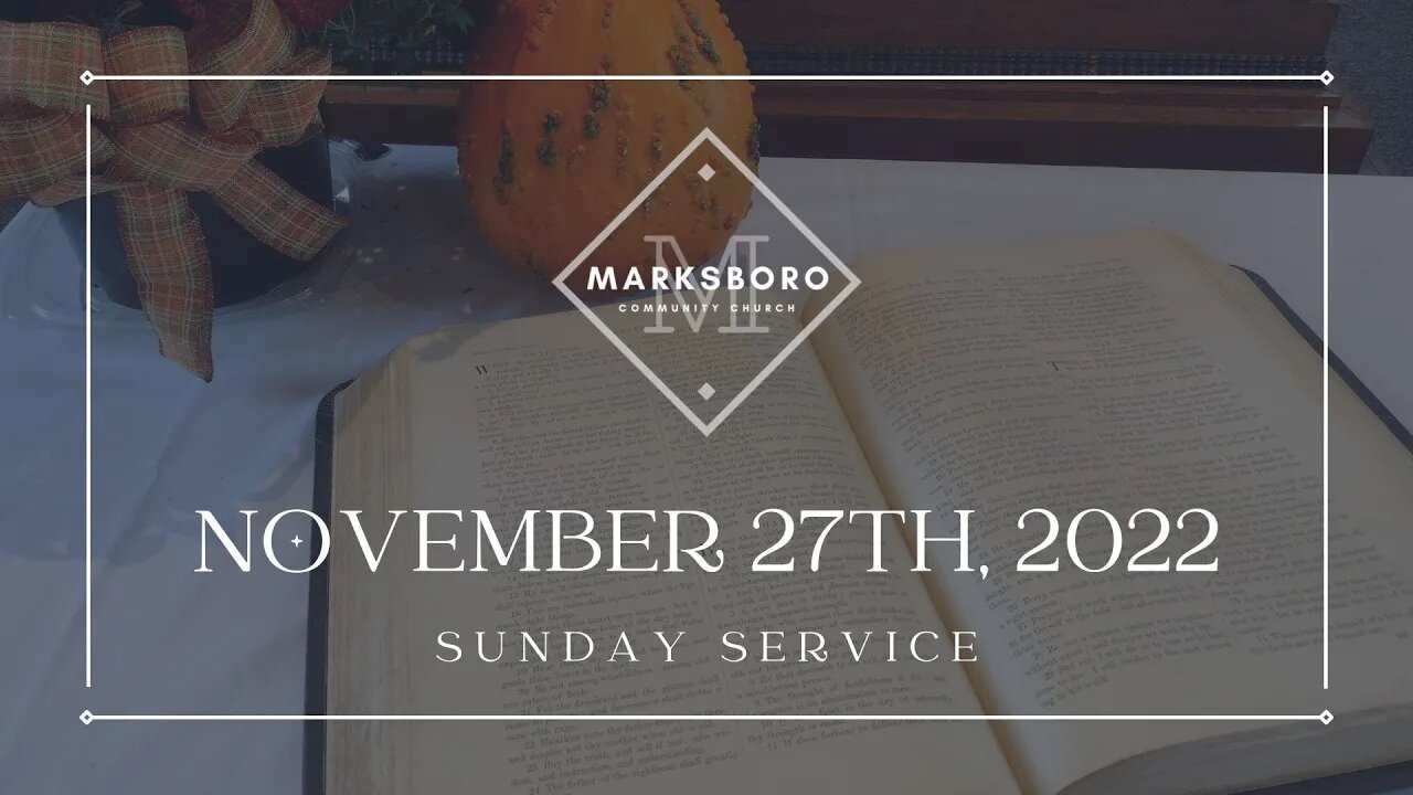 MCC November 27th Sunday Service