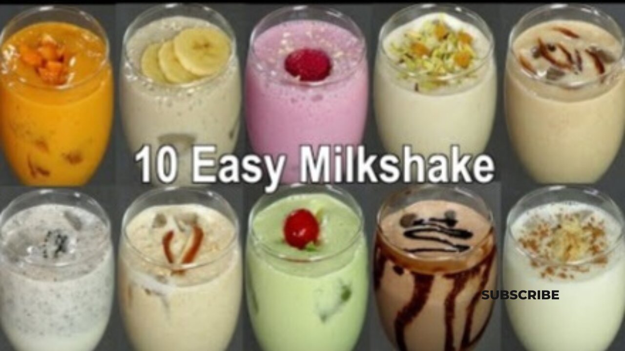 10 Easy Milkshake Recipe | How to Make Homemade Milkshake