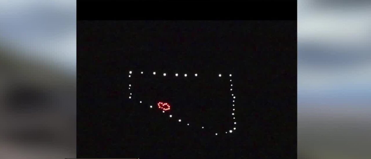 Lights shine in shape of Nevada outline