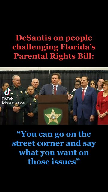 Ron DeSantis on people challenging and opposing the Parental Rights in Education Bill
