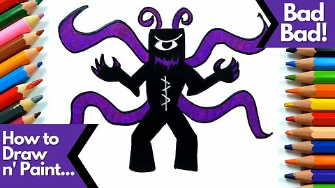 How to Draw and Paint the BadBad from the Garten of Banban game