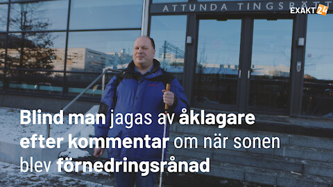 Blind man jagas för åsiktsbrott efter facebookinlägg om när sonen blev förnedringsrån