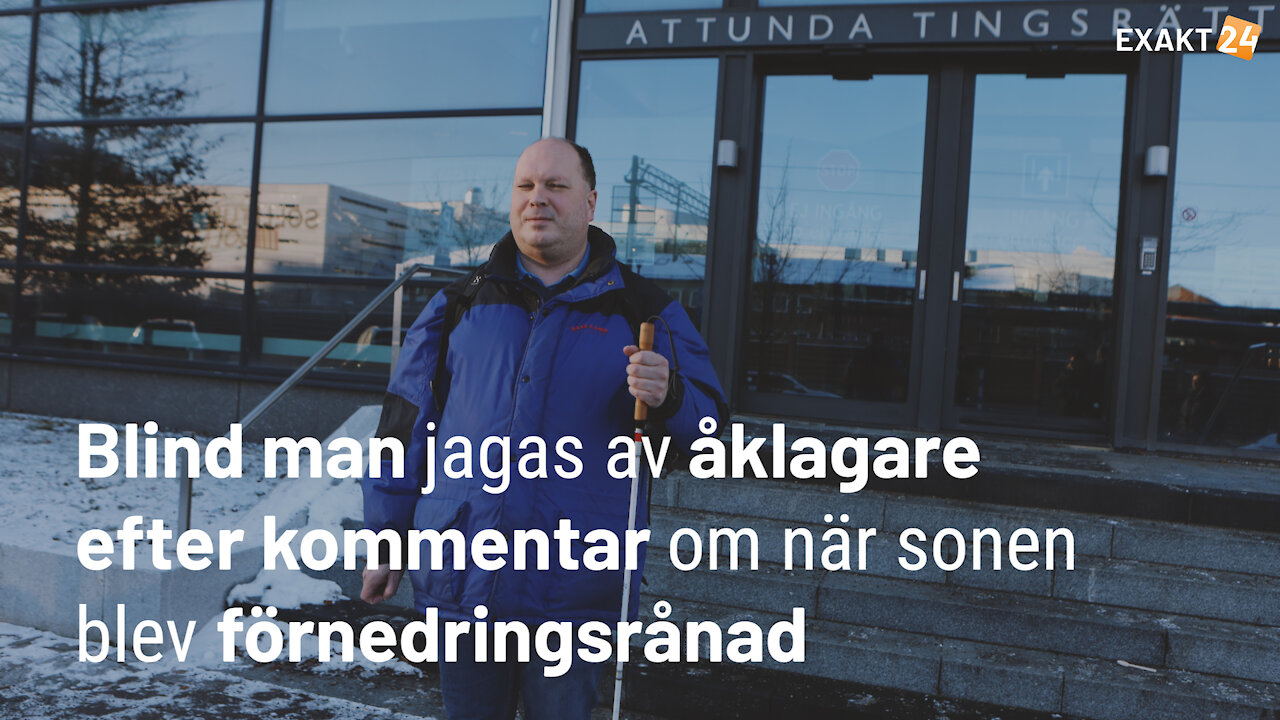 Blind man jagas för åsiktsbrott efter facebookinlägg om när sonen blev förnedringsrån