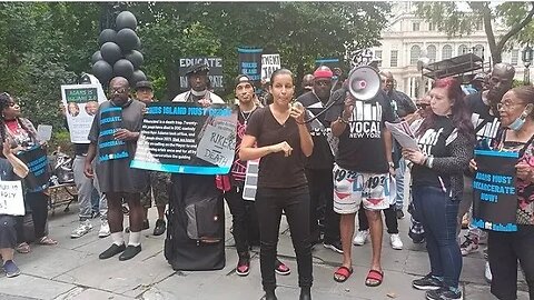 #Closerikers #haltsolitary Rally 8/17/23 City Hall Park Tiffany Caban/Harvey Epstein