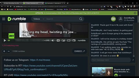 The Rantings of Lunatic StuUK55 on Rumble Chat