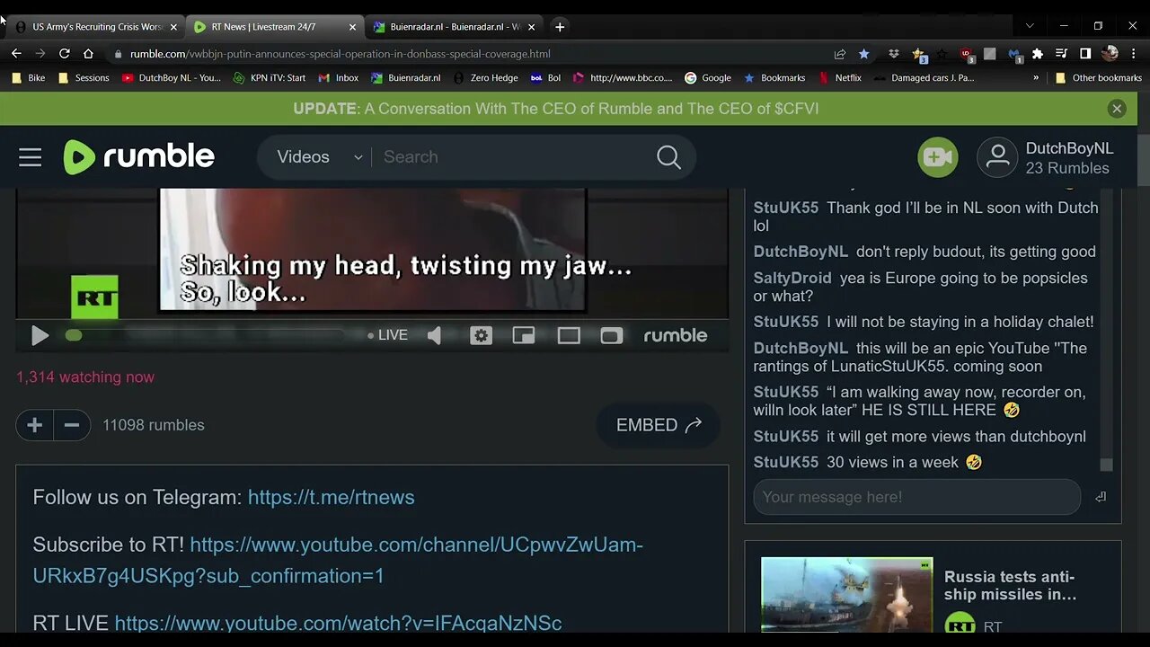 The Rantings of Lunatic StuUK55 on Rumble Chat