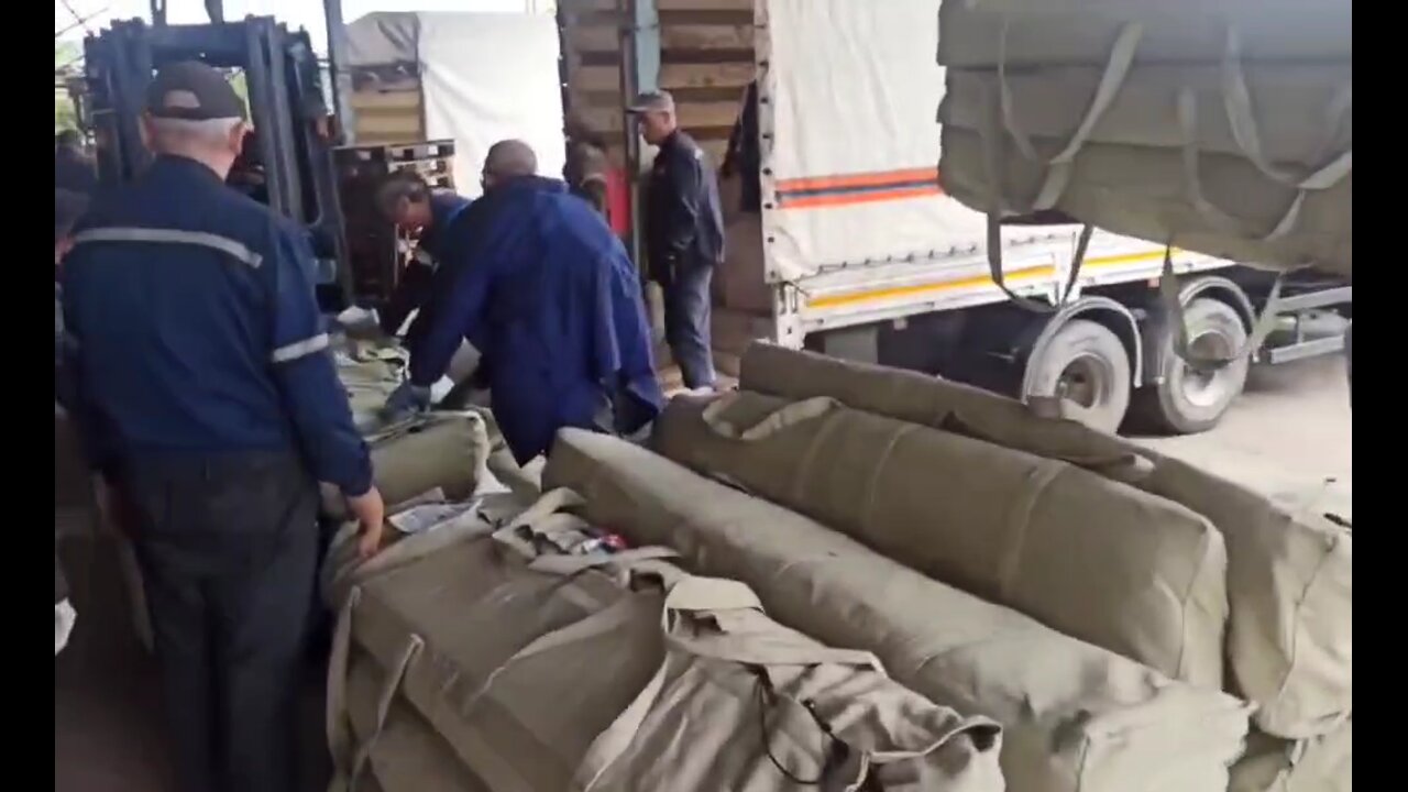 Large amounts of building materials are being delivered to Mariupol