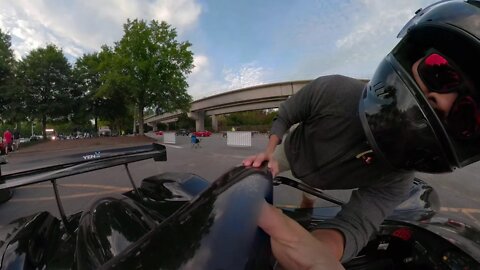 Parking the Radical SR3 Racecar at Caffeine & Octane Atlanta Car Show - Driving Around the Mall!