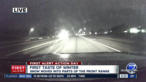 Road cam: Conditions on I-25 north of Denver