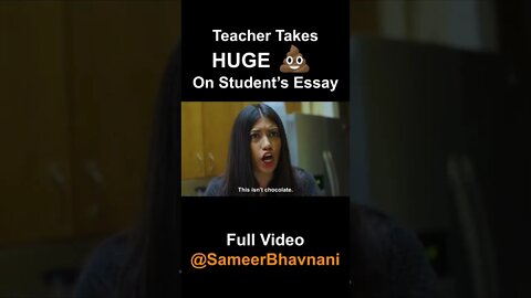 Professor Takes 💩 on Student's Essay... What Happens Next is Shocking... #shorts #sameerbhavnani