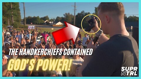 The HANDKERCHIEFS were delivering people from DEMONS and HEALING their bodies!!!