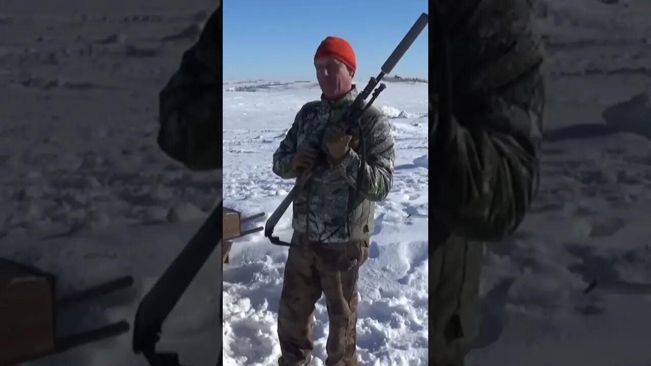 Steel prairie dog target on the ND tundra 🎯