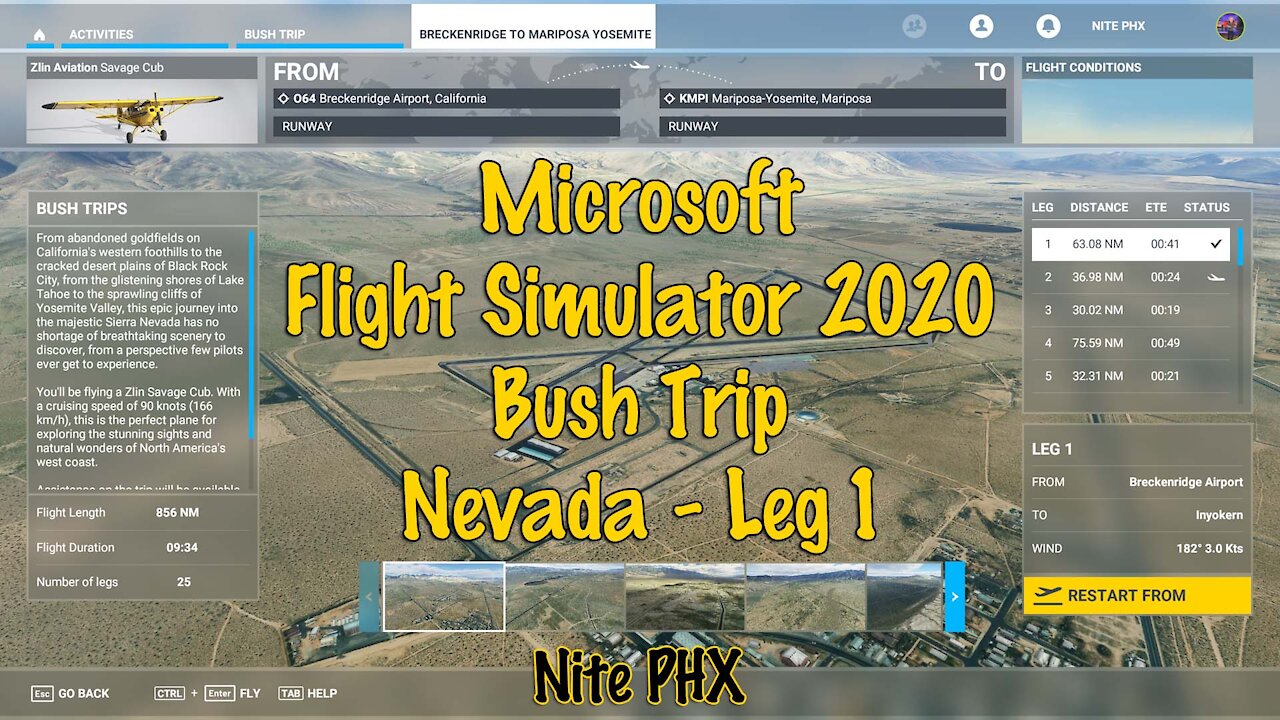 MSFS2020 Bush Trip Nevada Leg 1