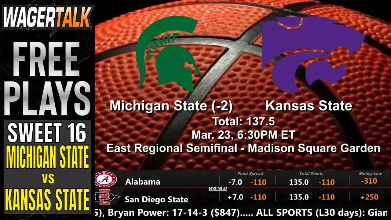 Michigan State vs Kansas State Predictions & Picks | NCAA Tournament Sweet 16 Betting Advice