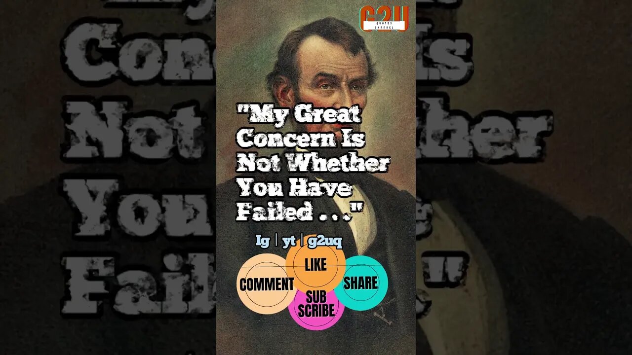 "Abraham Lincoln's Wisdom: Embracing Failure for Personal Growth"🔥│Wisdom Quote│#quote #success
