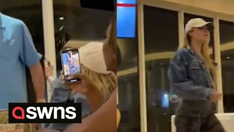 Only Fans model flees from bar after being confronted by guests days after being arrested for murder